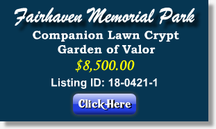 Companion Lawn Crypt for Sale - Fairhaven Memorial Park - Santa Ana, CA - The Cemetery Exchange