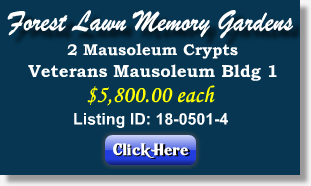 2 Mausoleum Crypts for Sale - Forest Lawn Memory Gardens - Greenwood, IN - The Cemetery Exchange