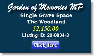 Single Grave Space for Sale $2150! Garden of Memorial Memorial Park Lufkin, TX The Woodland The Cemetery Exchange