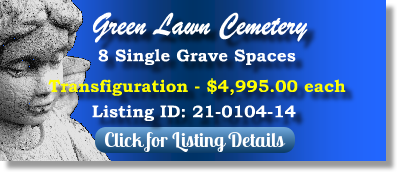 8 Single Grave Spaces for Sale $4995ea! Green Lawn Cemetery Roswell, GA Transfiguration The Cemetery Exchange 21-0104-14