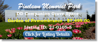 DD Companion Grave Space for Sale $7499! Pinelawn Memorial Park Farmingdale, NY Gdn of Remembrance The Cemetery Exchange