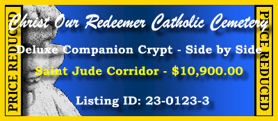 Deluxe Companion Crypt $10900! Christ Our Reedeemer Catholic Cemetery Pittsburgh, PA Saint Jude #cemeteryexchange 23-0123-3