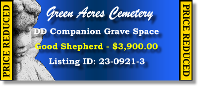 DD Companion Grave Space $3900! Green Acres Cemetery Scottsdale, AZ Good Shepherd The Cemetery Exchange 23-0921-3