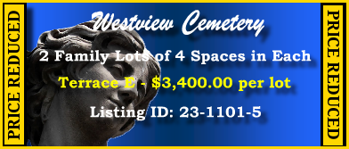 2 Family Lots $3400ea! Westview Cemetery Atlanta, GA Terrace E #cemeteryexchange 23-1101-5