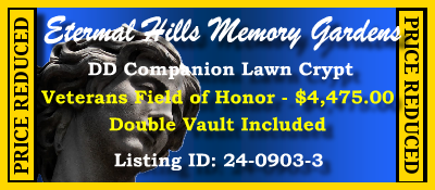 DD Companion Lawn Crypt $4475! Eternal Hills Memory Gardens Snellville, GA Field of Honor #cemetreryexchange 24-0903-3