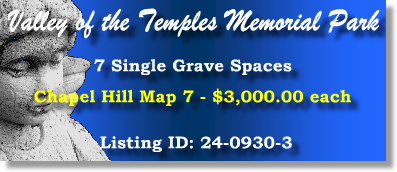 7 Single Grave Spaces $3K! Valley of the Temples Memorial Park Kaneohe, HI Chapel Hill #cemeteryexchange 24-0930-3