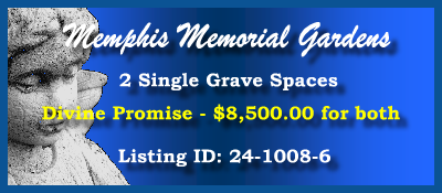 2 Single Grave Spaces $8500! Memphis Memorial Gardens Bartlett, TN Divine Promise #cemeteryexchange 24-1008-6