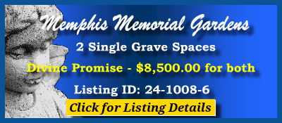 2 Single Grave Spaces $8500! Memphis Memorial Gardens Bartlett, TN Divine Promise #cemeteryexchange 24-1008-6