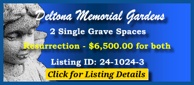 2 Single Grave Spaces $6500! Deltona Memorial Gardens Orange City, FL Resurrection #cemeteryexchange 24-1024-3