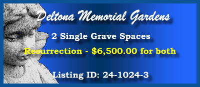 2 Single Grave Spaces $6500! Deltona Memorial Gardens Orange City, FL Resurrection #cemeteryexchange 24-1024-3