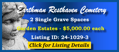 2 Single Grave Spaces $5Kea! Earthman Resthaven Cemetery Houston, TX Garden Estates #cemeteryexchange 24-1029-3