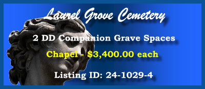 2 DD Companion Grave Spaces $3400ea! Laurel Grove Cemetery Totowa, NJ Chapel #cemeteryexchange 24-1029-4