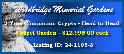 2 True Companion Crypts $12995ea! Woodbridge Memorial Gardens Woodbridge, NJ Chapel Garden #cemeteryexchange 24-1105-3