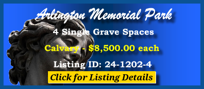 4 Single Grave Spaces $8500ea! Arlington Memorial Park Sandy Springs, GA Calvary #cemeteryexchange 24-1202-4