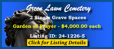 2 Single Grave Spaces $4Kea! Green Lawn Cemetery Roswell, GA Prayer #cemeteryexchange 24-1226-5