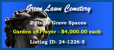 2 Single Grave Spaces $4Kea! Green Lawn Cemetery Roswell, GA Prayer #cemeteryexchange 24-1226-5