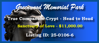 True Companion Crypt $11K! Greenwood Memorial Park Fort Worth, TX Sanctuary of Love #cemeteryexchange 25-0106-6