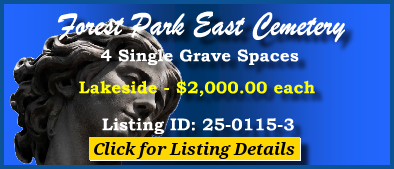 4 Single Grave Spaces $2Kea! Forest Park East Cemetery Webster, TX Lakeside #cemeteryexchange 25-0115-3