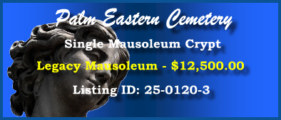 Single Crypt $12500! Palm Eastern Cemetery Las Vegas, NV Legacy #cemeteryexchange 25-0120-3