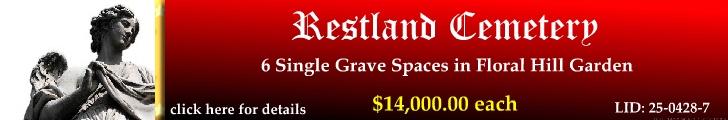6 Single Grave Spaces $14Kea! Restland Cemetery Dallas, TX Floral Hill #cemeteryexchange 25-0428-7