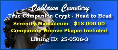 True Companion Crypt - $18K! Oaklawn Cemetery Sanford, FL Serenity #cemeteryexchange 25-0506-3