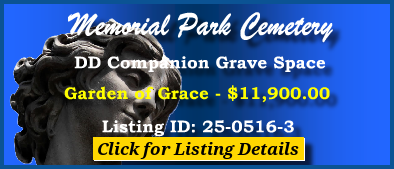 DD Companion Grave Space $11900! Memorial Park Cemetery Memphis,TN Grace #cemeteryexchange 25-0516-3
