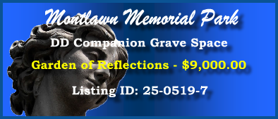 DD Companion Grave Space $9K! Montlawn Memorial Park Raleigh, NC Reflections #cemeteryexchange 25-0519-7