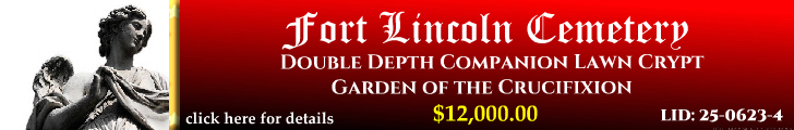 DD Companion Lawn Crypt $12K! Fort Linoln Cemetery Brentwood, MD Crucifixion #cemeteryexchange 25-0623-4