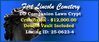 DD Companion Lawn Crypt $12K! Fort Linoln Cemetery Brentwood, MD Crucifixion #cemeteryexchange 25-0623-4