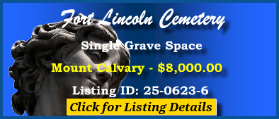 Single Grave Space $8K! Fort Lincoln Cemetery Brentwood, MD Mount Calvary #cemeteryexchange 25-0623-6